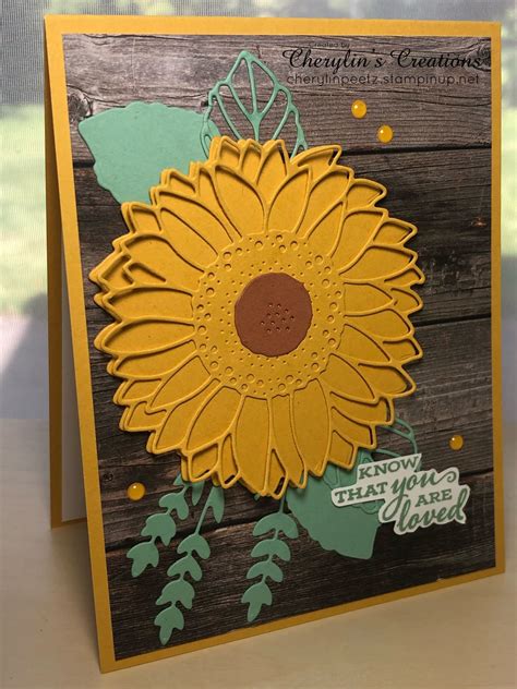 stampin up sunflower dies